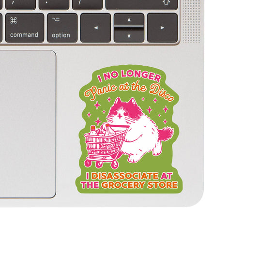 Mental Health Cute Cat Grocery High Quality Vinyl Sticker