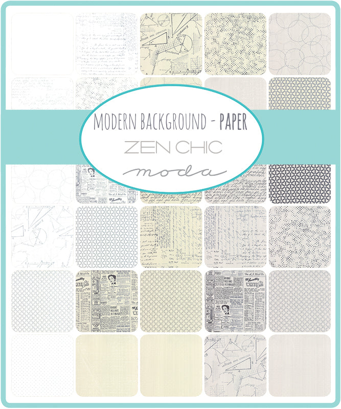 Modern Backgrounds Paper by Zen Chic - Charm Pack - 1580PP