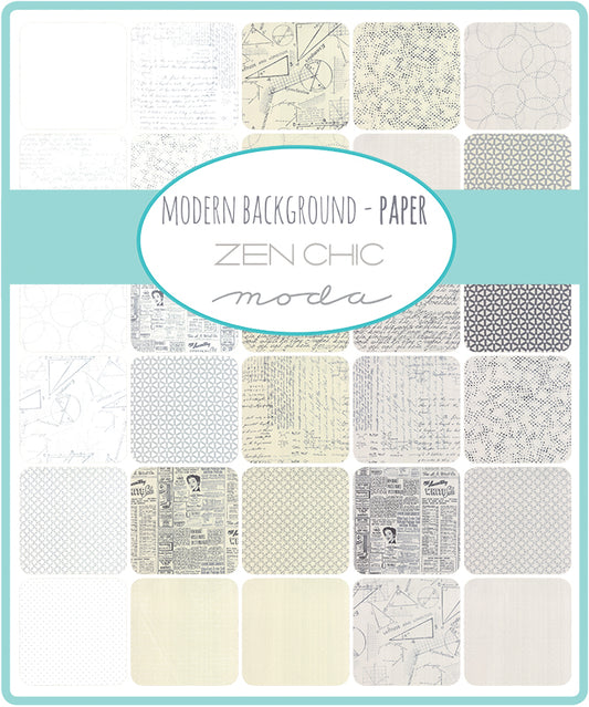 Modern Backgrounds Paper by Zen Chic - Charm Pack - 1580PP