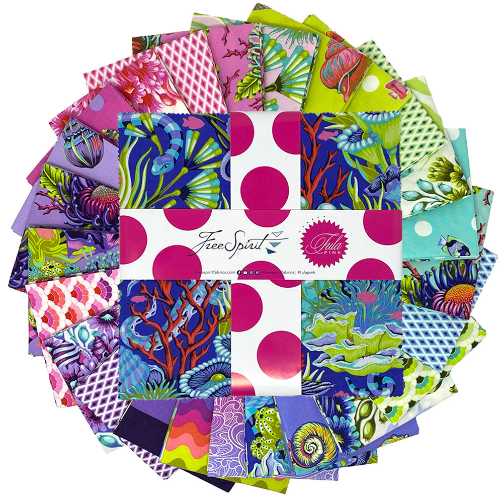 Floral Reef by Tula Pink 10" x 10" Charm Pack - FreeSpirit Fabrics