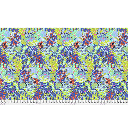 Floral Reef - Tula Pink - Reef What you Sew - Marine - PWTP264.Marine