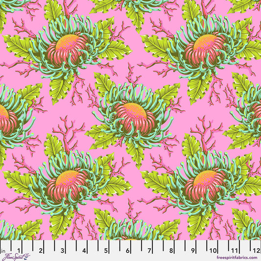 Floral Reef - Tula Pink - Friends & Anemones - Coralline - PWTP265.Coralline