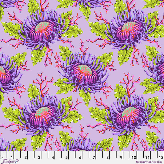 Floral Reef - Tula Pink - Friends & Anemones - Ultraviolet - PWTP265.Ultraviolet