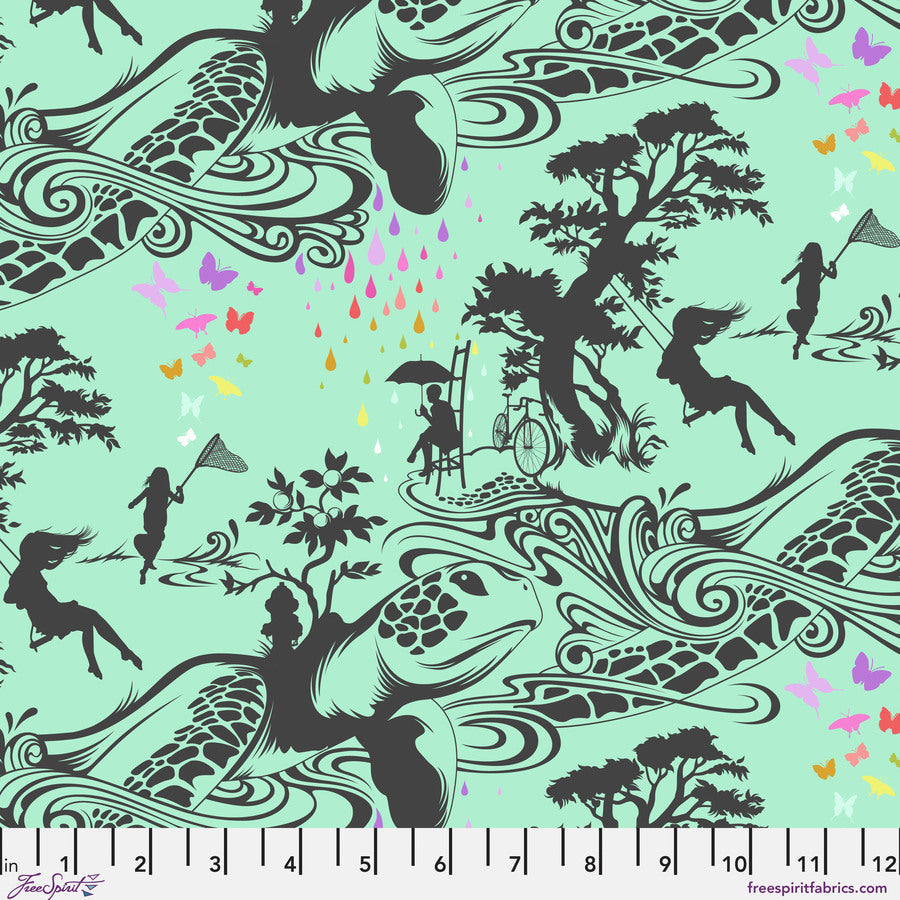 Prince Charming Deja Vu - Tula Pink - Turtle Bay - Sweet Mint - PWTP276.SweetMint