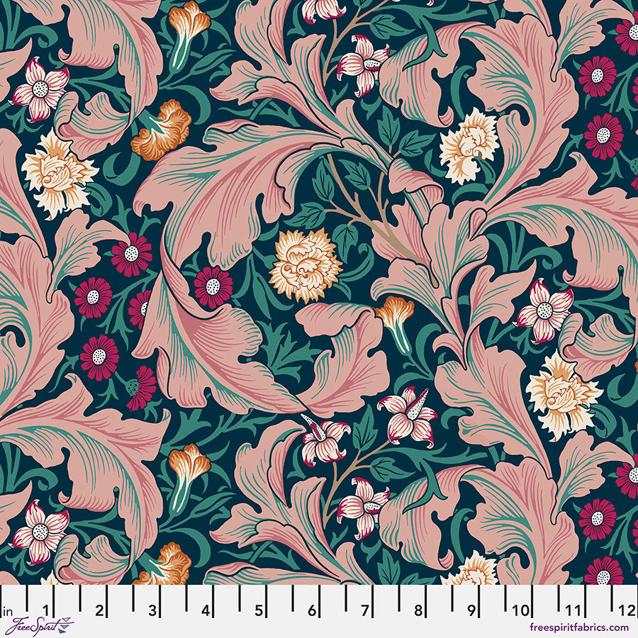 Bedford Park by Morris & Co - Leicester - Teal - PWWM086.TEAL