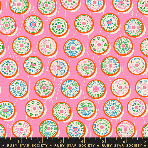 Trinketry by Melody Miller for Ruby Star Society - Spools - Flamingo - RS0111-17