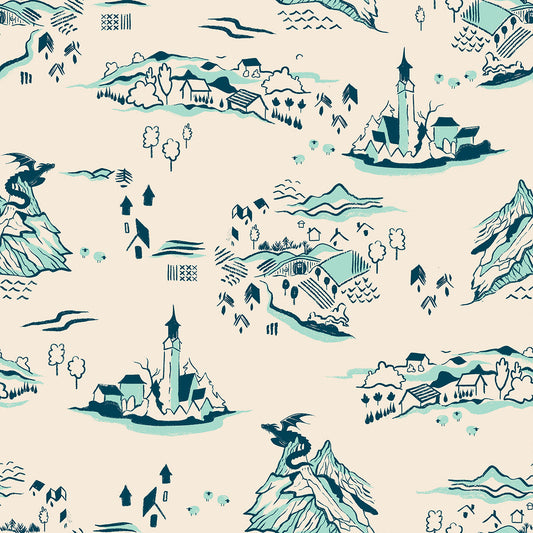 Fireglow - Mountain Town Landscape - Frost - SKU:RS2133-12