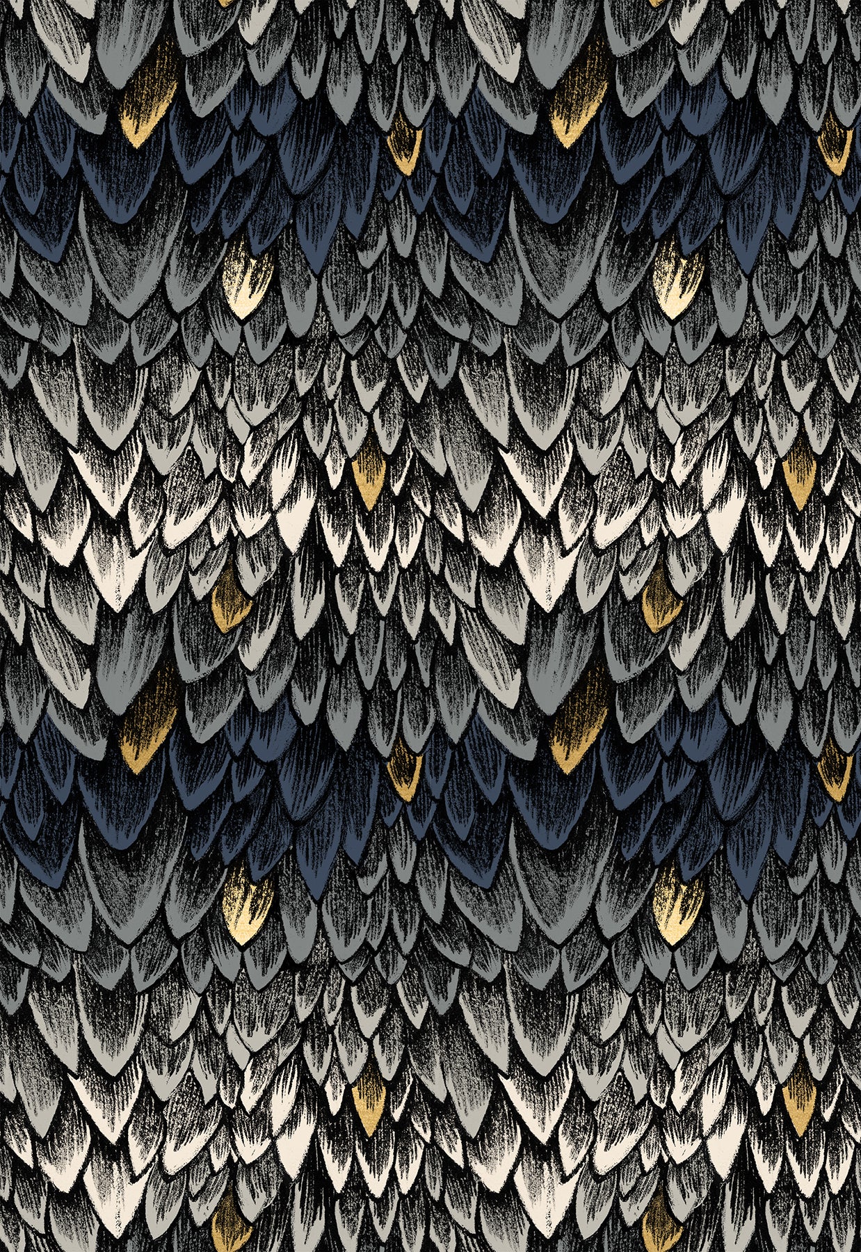 Fireglow - Scales/Feathers - Smoke Metallic - SKU:RS2134-14M