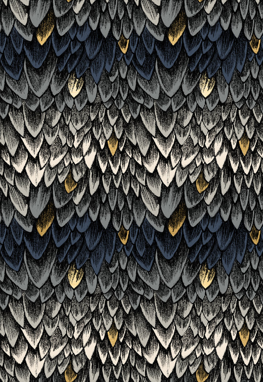Fireglow - Scales/Feathers - Smoke Metallic - SKU:RS2134-14M