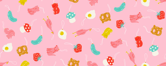Merry Happy by Kimberly Kight for Ruby Star Society - Find the Pickle - Melody Pink - RS3097-11