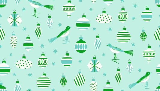 Merry Happy by Kimberly Kight for Ruby Star Society - Baubles - Mint - RS3098-14