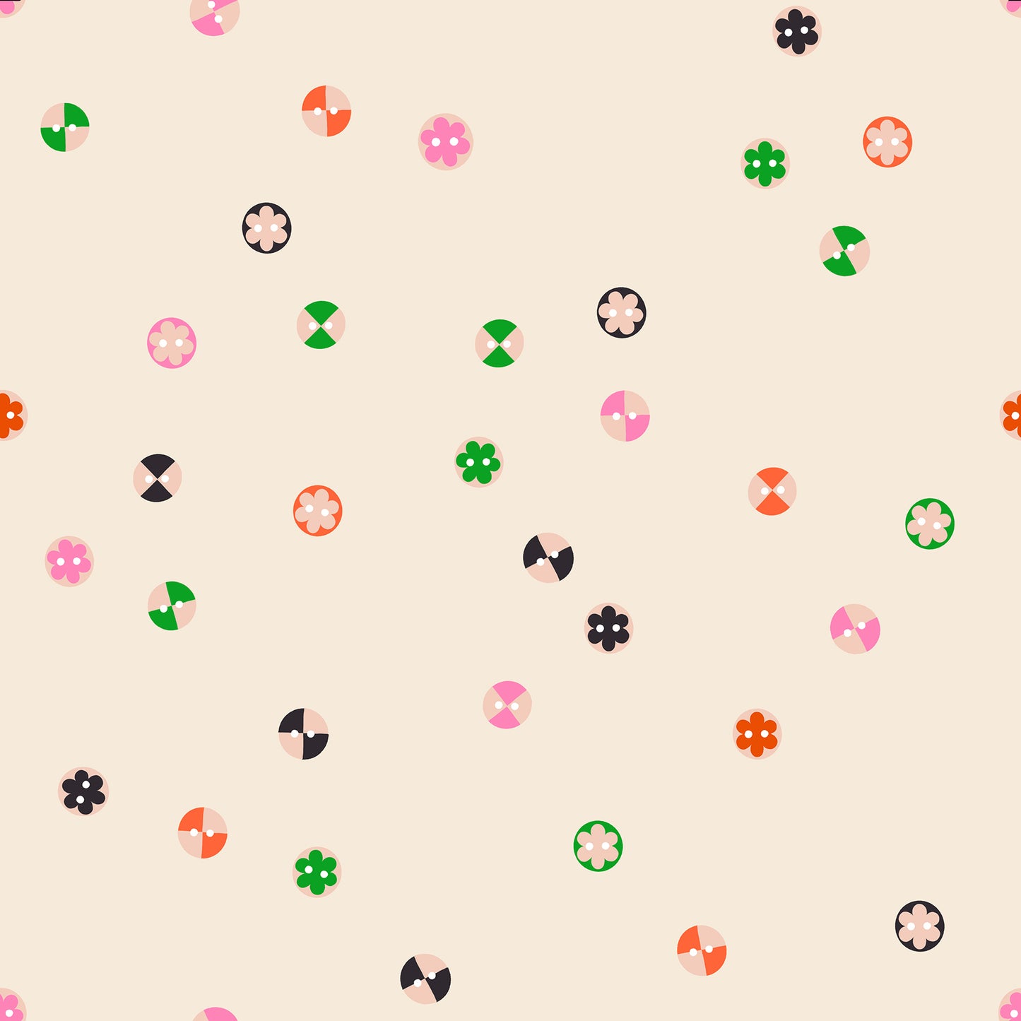 Buttons in Shell fabric from 1-800 Notion by Ruby Star Society detail.