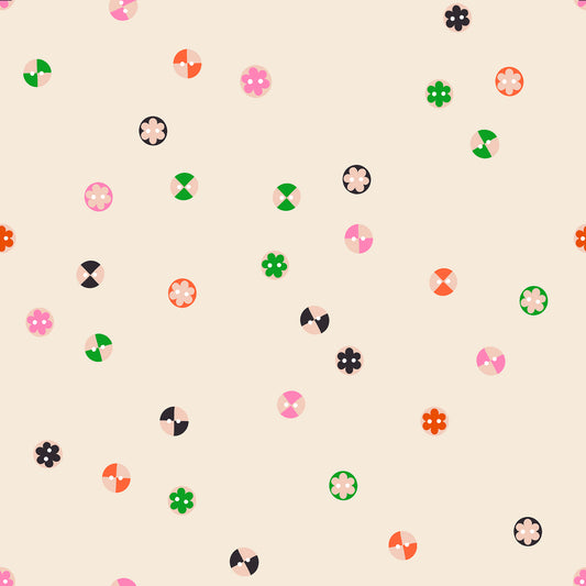 Buttons in Shell fabric from 1-800 Notion by Ruby Star Society detail.