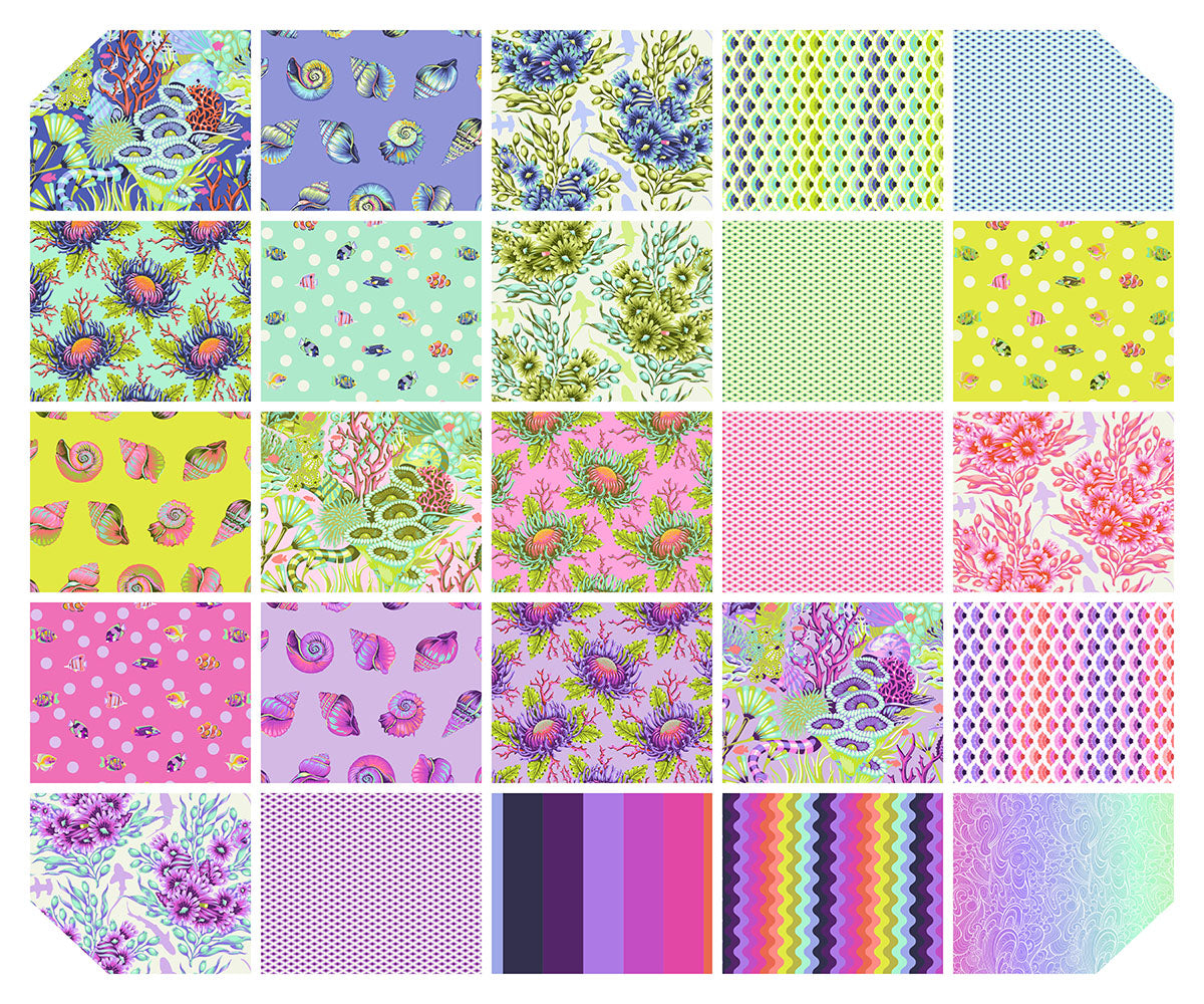 Floral Reef by Tula Pink - 2.5" *MINI* Charm Pack - FreeSpirit Fabrics