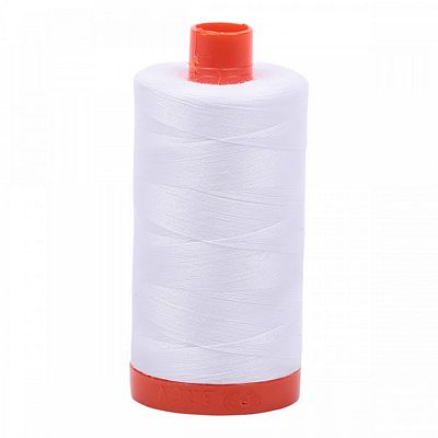 Aurifil Mako 50WT Thread - 1422 yds - Color: 2024 WHITE
