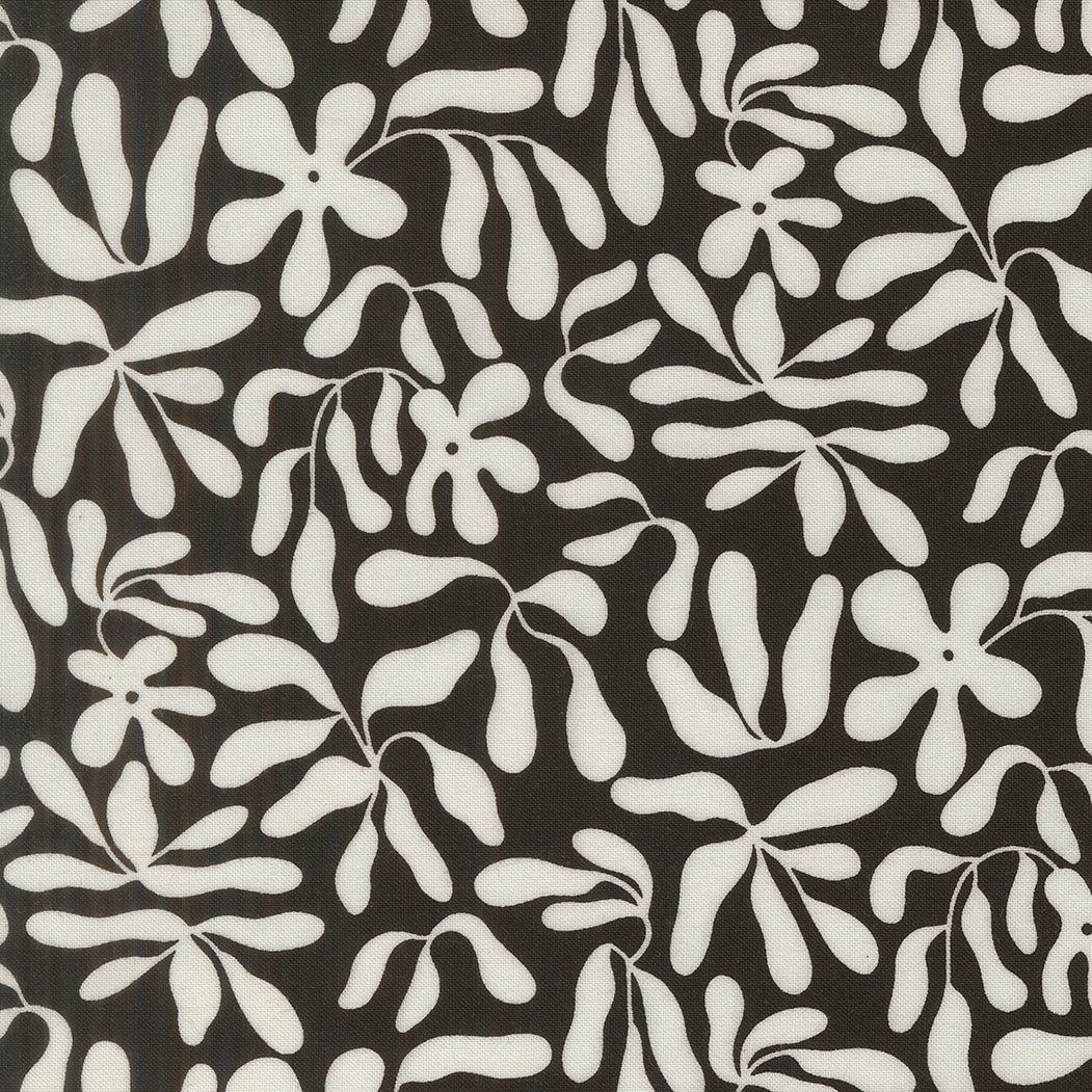 True to Hue - Obsura Florals - Black as Night - 11565-12