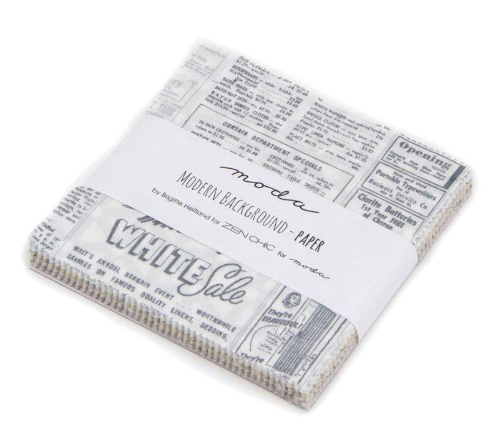 Modern Backgrounds Paper by Zen Chic - Charm Pack - 1580PP