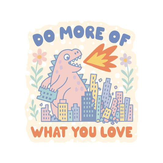 Funny Motivational Monster Fire High Quality Vinyl Sticker