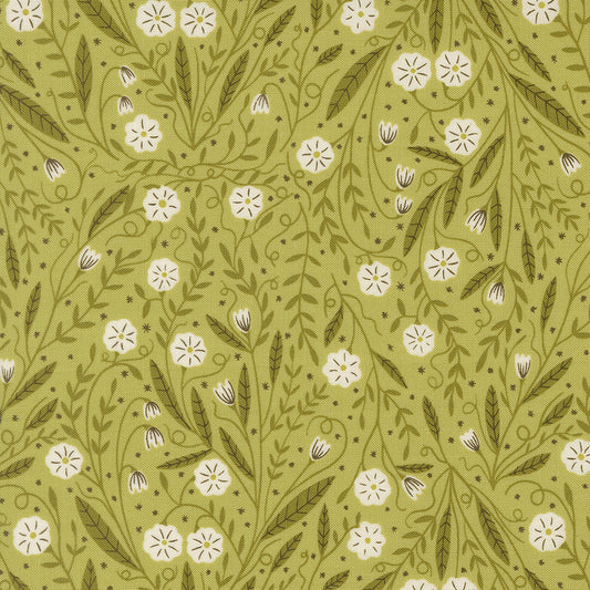 Night Owl by Gingiber for Moda Fabrics, small green floral
