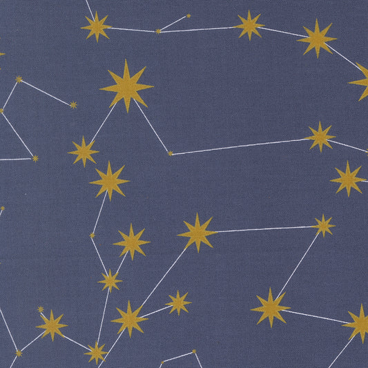Night Owl by Gingiber for Moda Fabrics, constellations, blue.