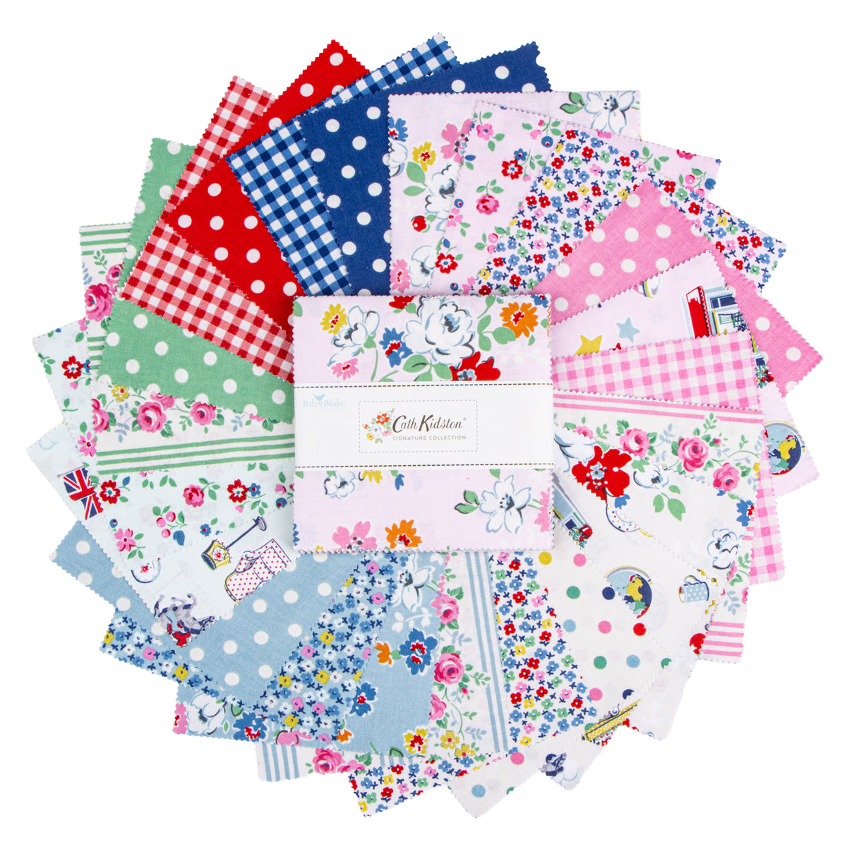 Cath Kidston Signature 5" Stacker by Cath Kidston for Riley Blake Designs, fanned precut fabric