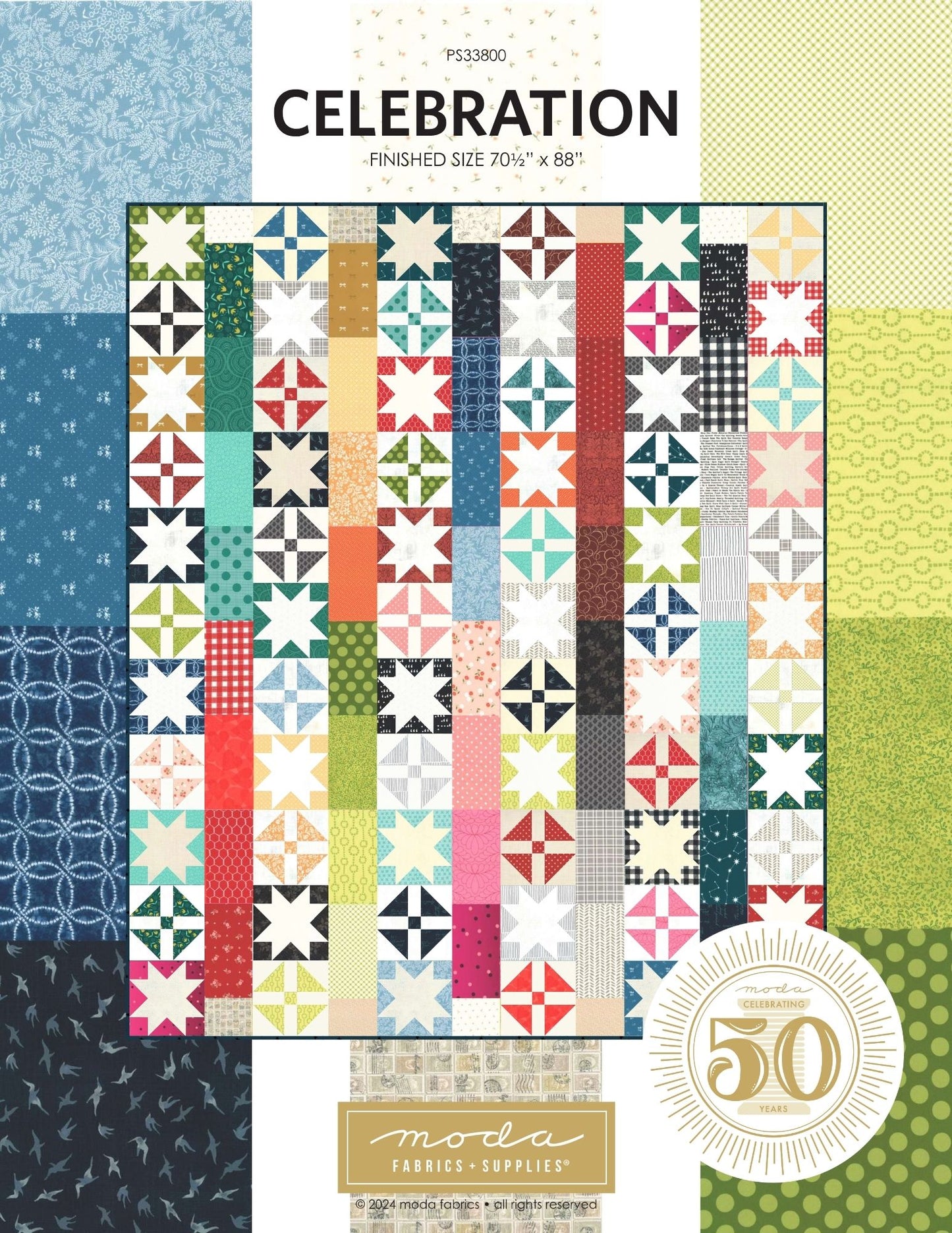 Free Quilt Pattern - 50 Years of Moda - Celebration Quilt Pattern