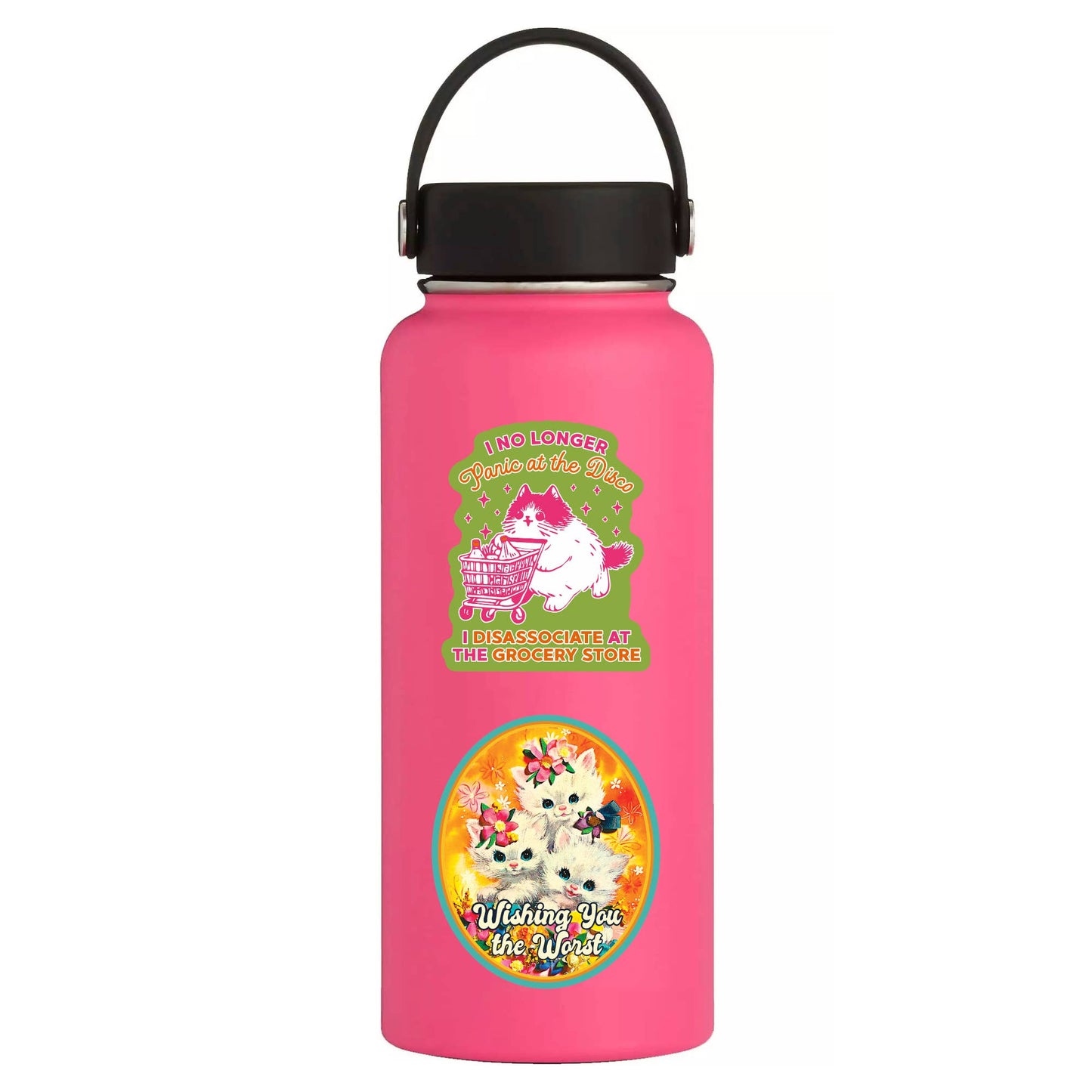Mental Health Cute Cat Grocery High Quality Vinyl Sticker