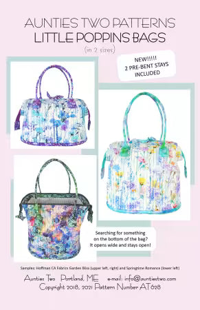 Aunties Two Patterns - Little Poppins Bags