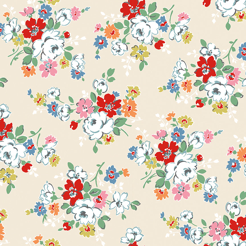 Cath Kidston Signature Clifton Rose Cream fabric by Cath Kidston for Riley Blake Designs