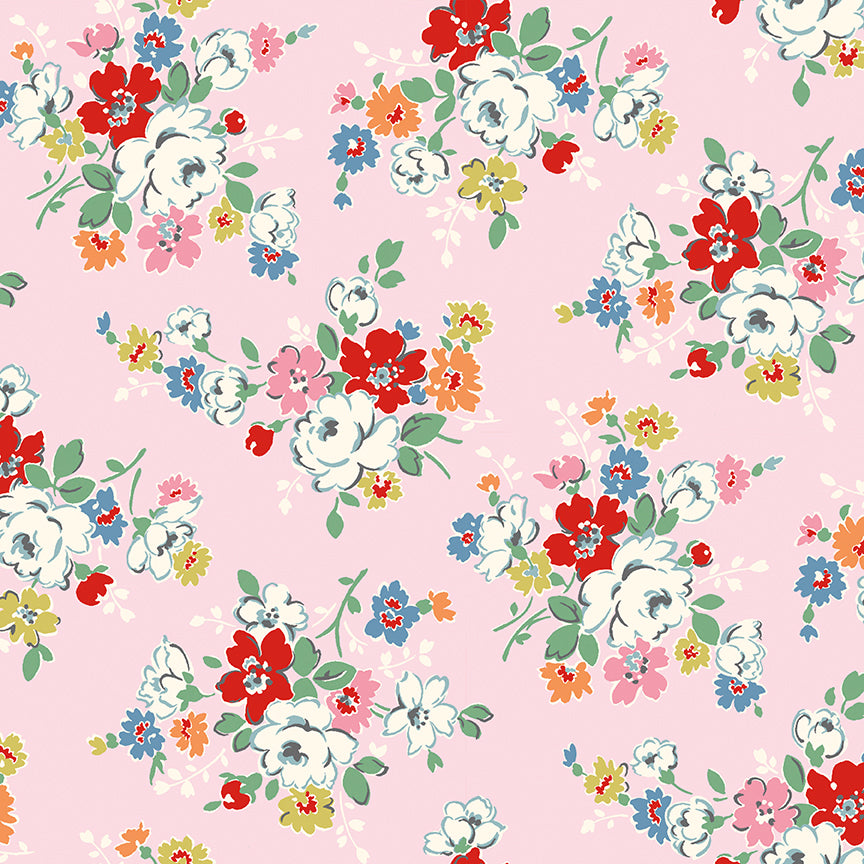 Cath Kidston Signature Clifton Rose Pink fabric by Cath Kidston for Riley Blake Designs