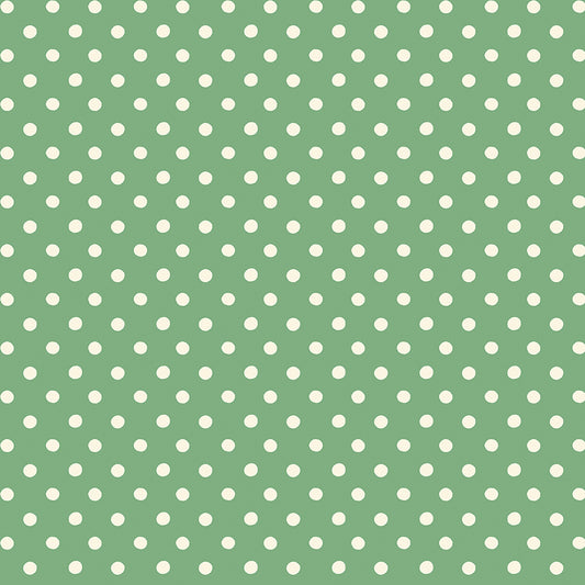 Cath Kidston Signature Button Spot Green fabric by Cath Kidston for Riley Blake Designs