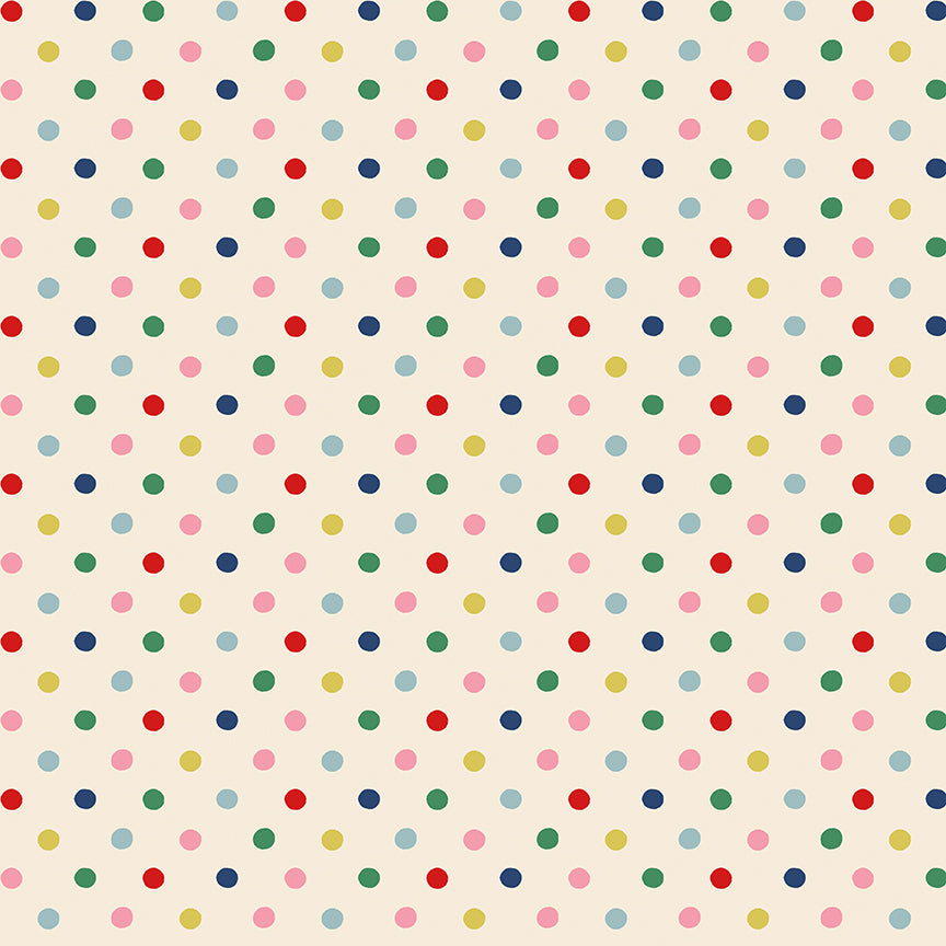 Cath Kidston Signature Button Spot Multi fabric by Cath Kidston for Riley Blake Designs