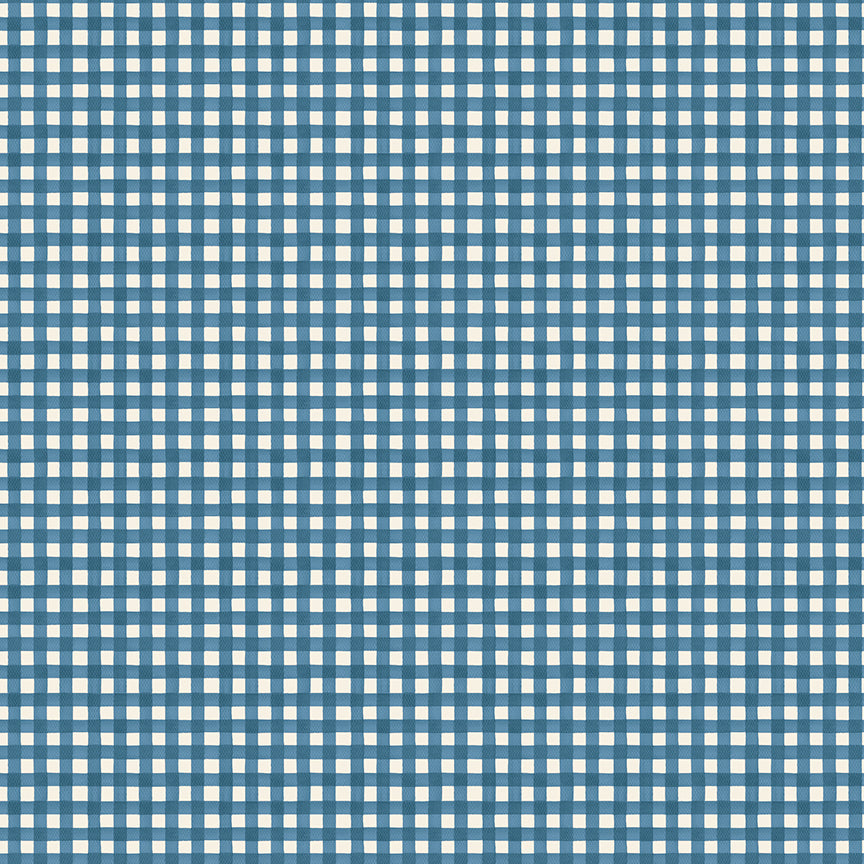 Cath Kidston Signature Gingham Navy fabric by Cath Kidston for Riley Blake Designs