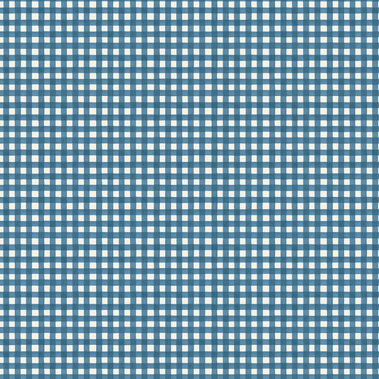 Cath Kidston Signature Gingham Navy fabric by Cath Kidston for Riley Blake Designs