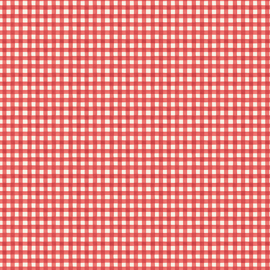 Cath Kidston Signature Gingham Red fabric by Cath Kidston for Riley Blake Designs