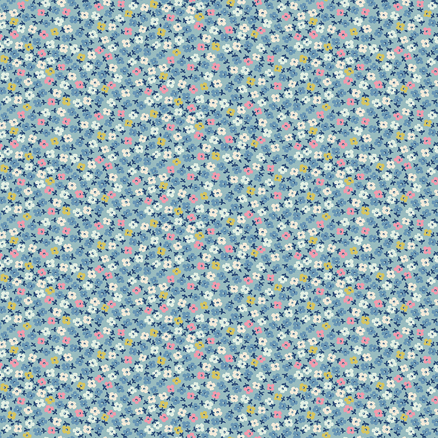 Cath Kidston Signature Teeny One Blue fabric by Cath Kidston for Riley Blake Designs