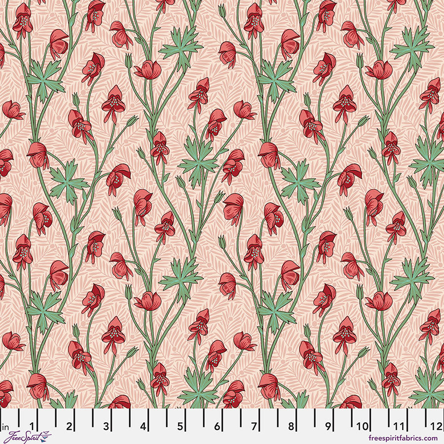 *PRE-ORDER* Bedford Park Lawn by Morris & Co - Monkshood - CLWM020.Fuchsia