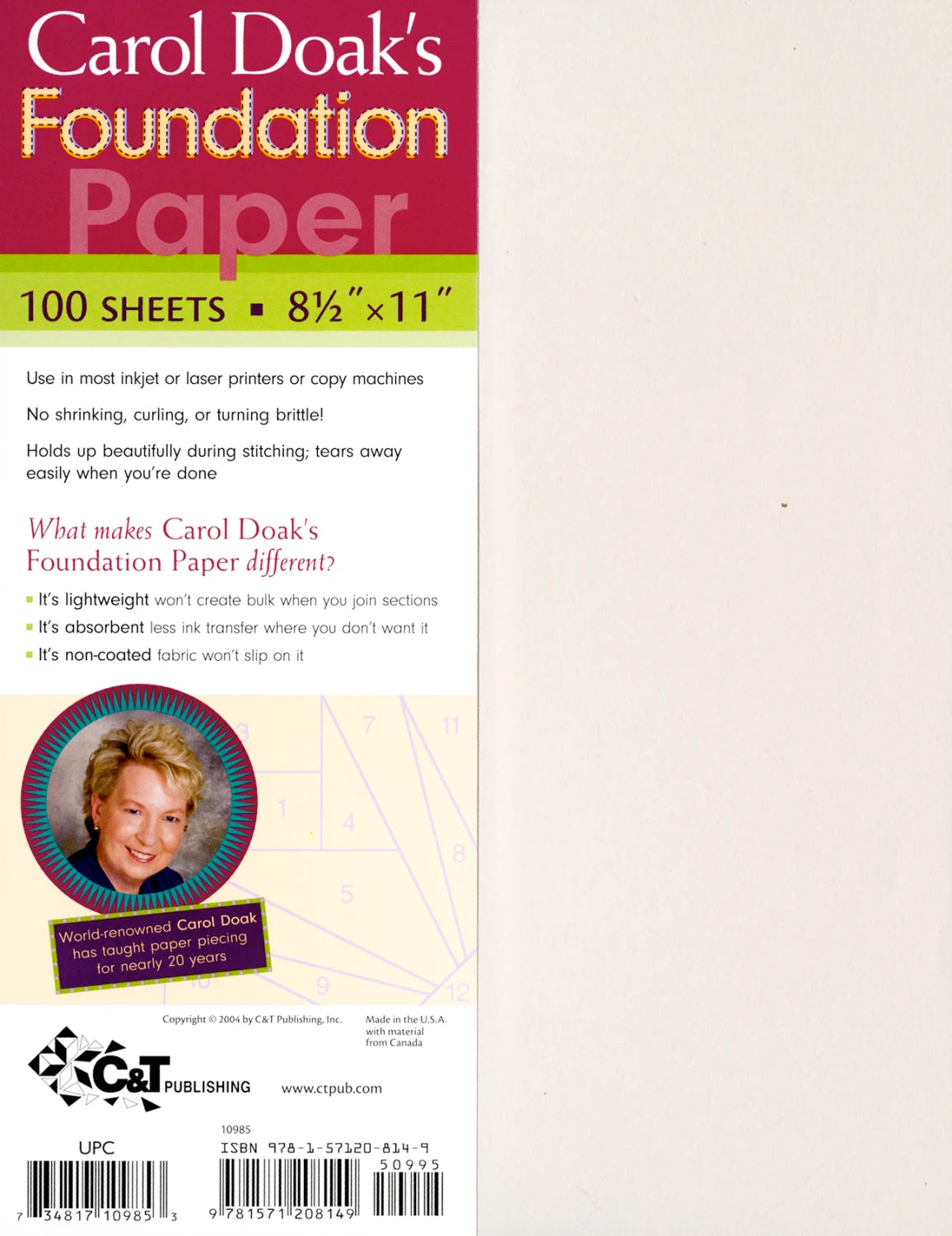 Carol Doak's Foundation Paper