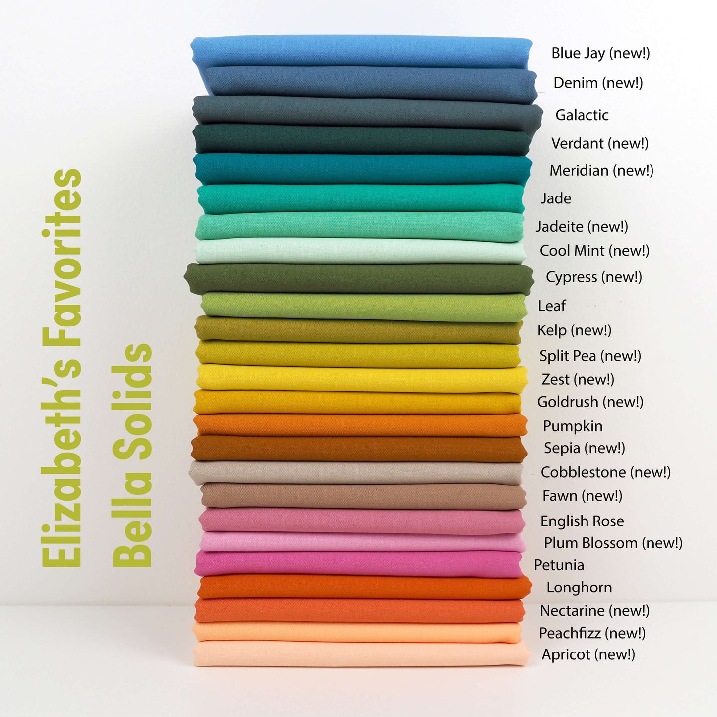 Elizabeth's Favorites - Bella Solids - Layer Cake - 9900LCE