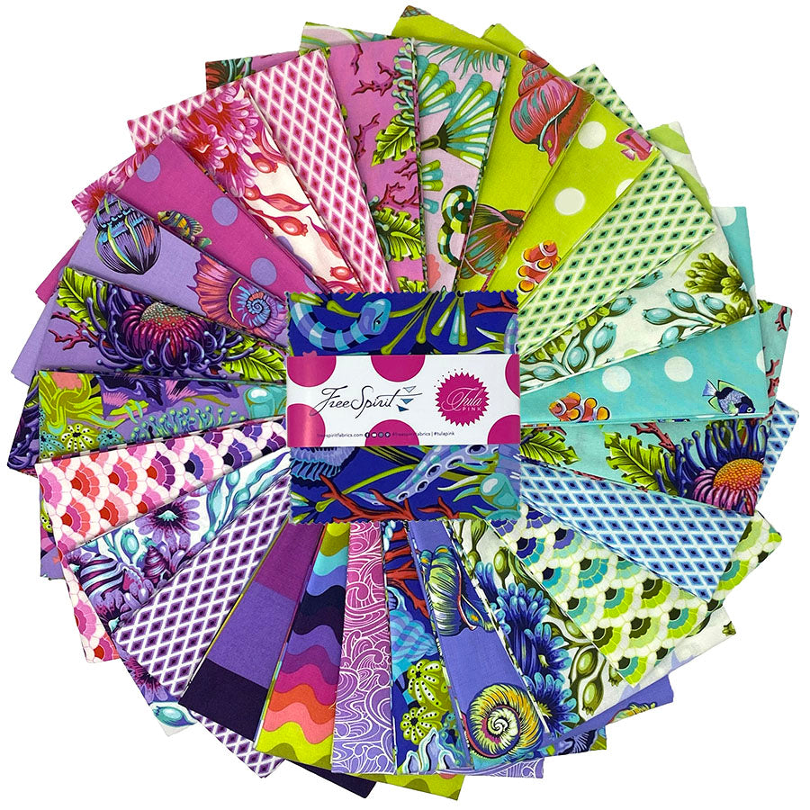 * Pre-ORDER* Floral Reef 5" Charm Pack by Tula Pink for FreeSpirit Fabrics