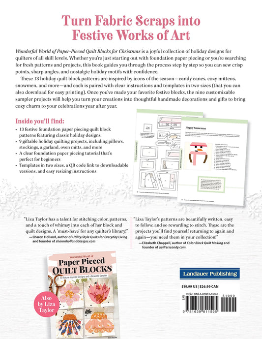 Wonderful World of Paper-Pieced Quilt Blocks for Christmas – Liza Taylor