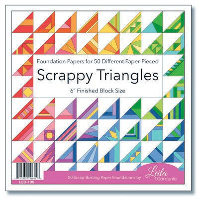 6" Scrappy Triangle Foundation Pad by Leila Gardunia Designs