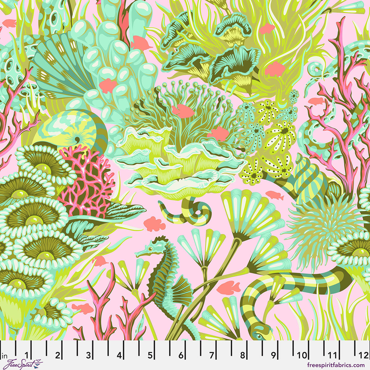 Floral Reef - Tula Pink - Reef What you Sew - Coralline - PWTP264.Coralline