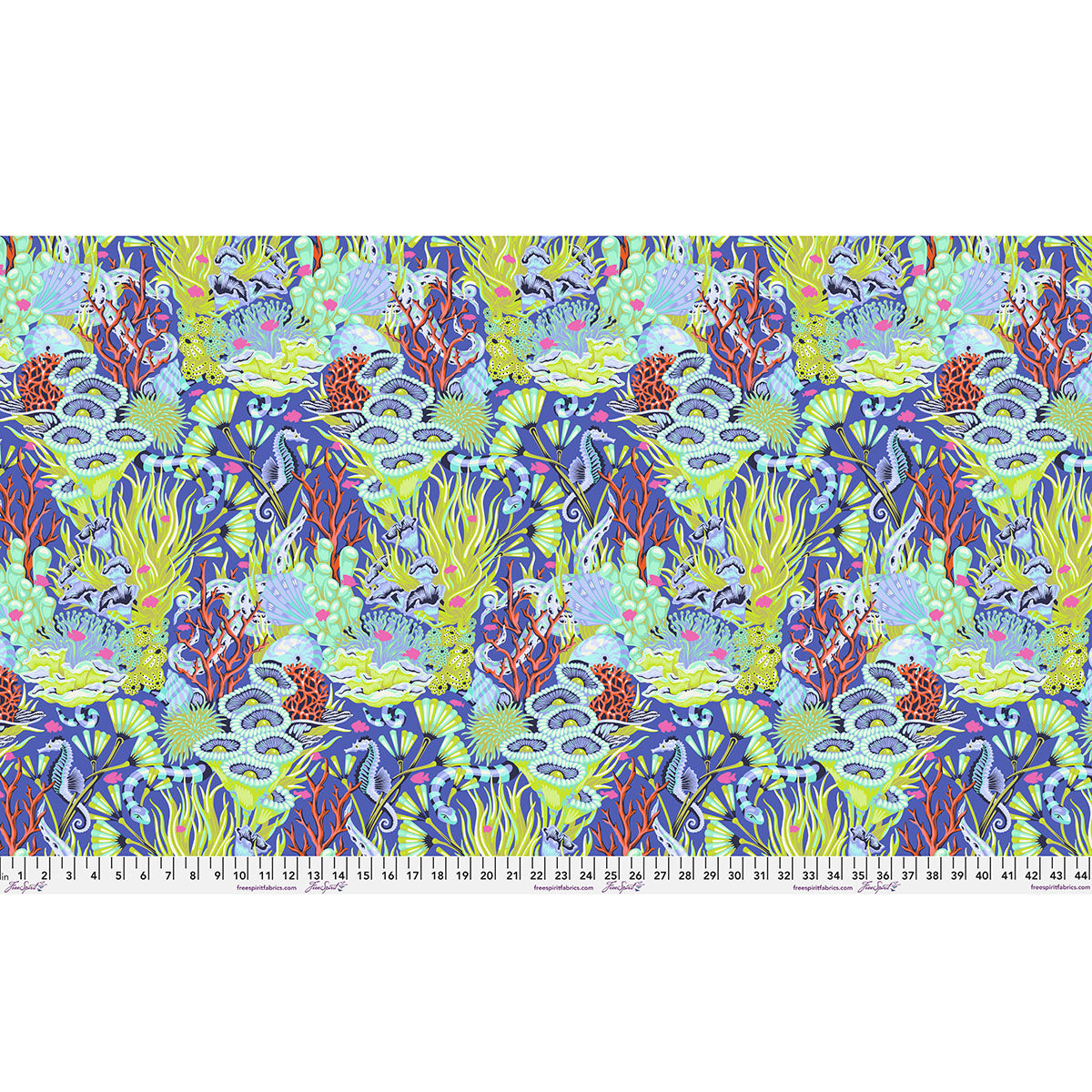 Floral Reef - Tula Pink - Reef What you Sew - Marine - PWTP264.Marine