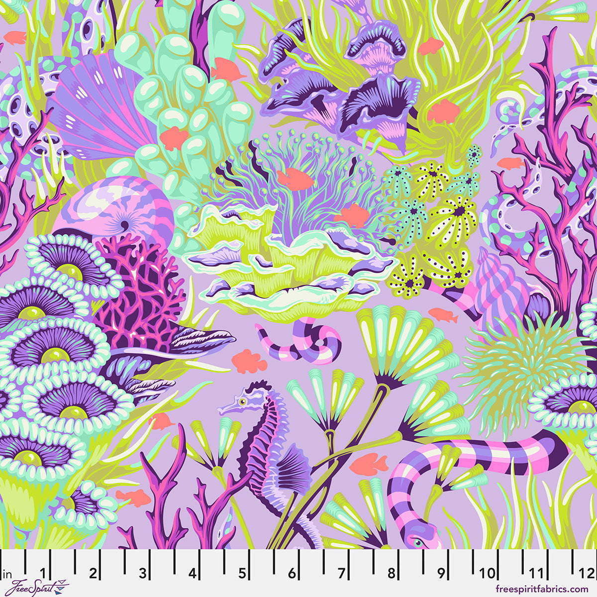 Floral Reef - Tula Pink - Reef What you Sew - Ultraviolet - PWTP264.Ultraviolet
