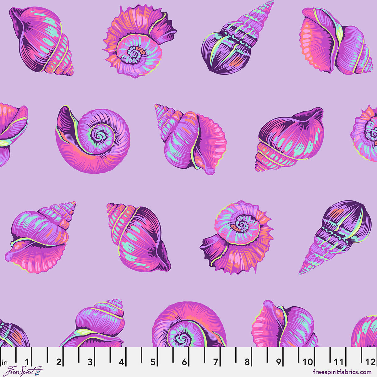 Floral Reef - Tula Pink - Lil Shelly - Ultraviolet - PWTP266.Ultraviolet