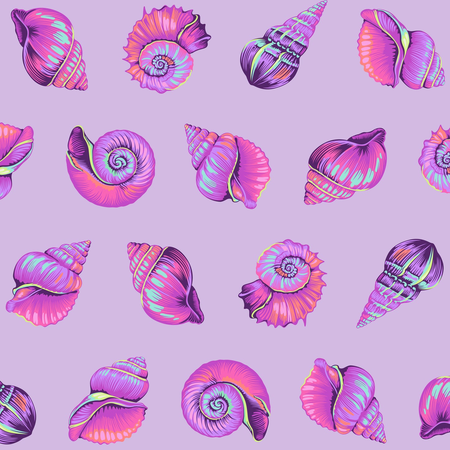 Floral Reef - Tula Pink - Lil Shelly - Ultraviolet - PWTP266.Ultraviolet