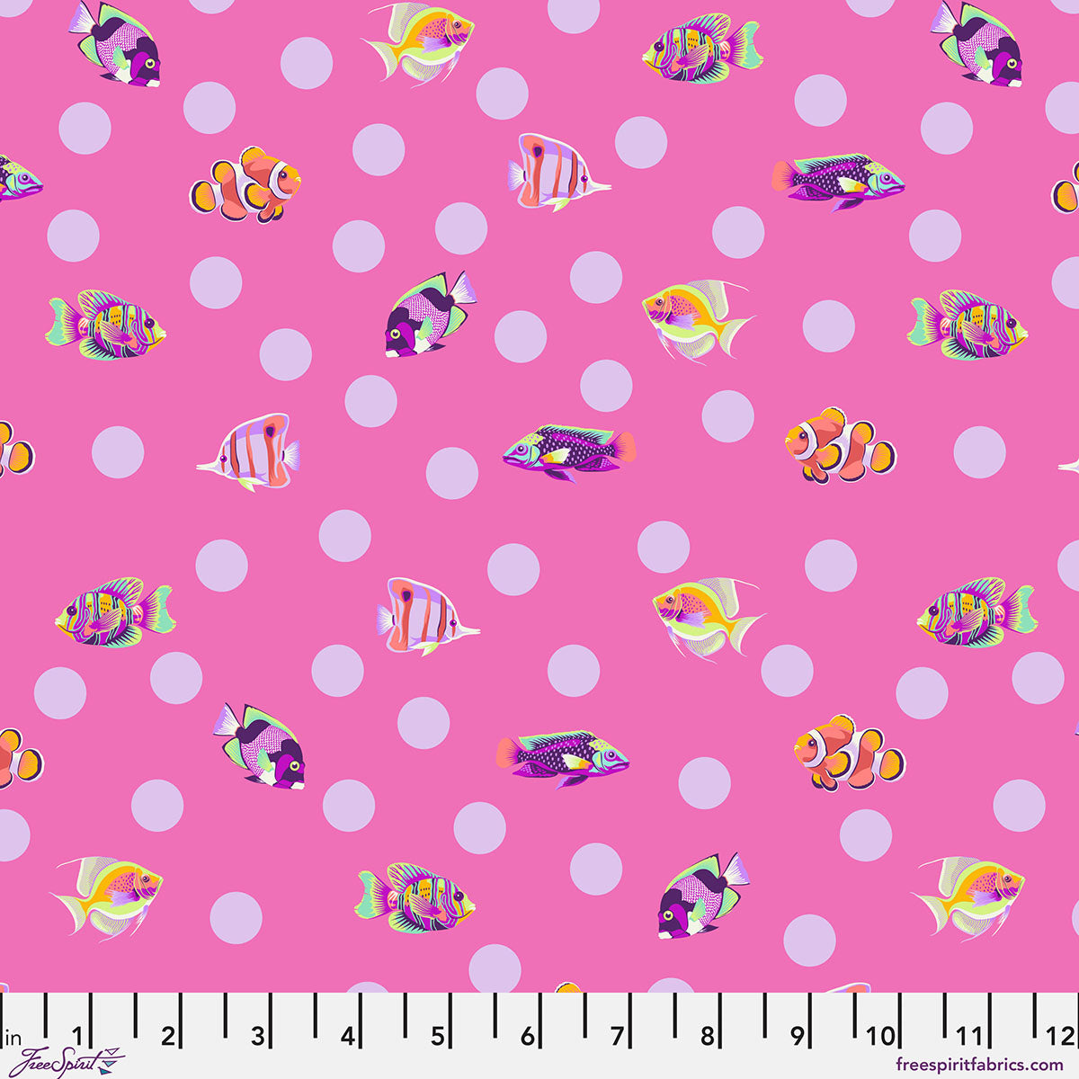 Floral Reef - Tula Pink - School Crossing - Delphine - PWTP268.Delphine