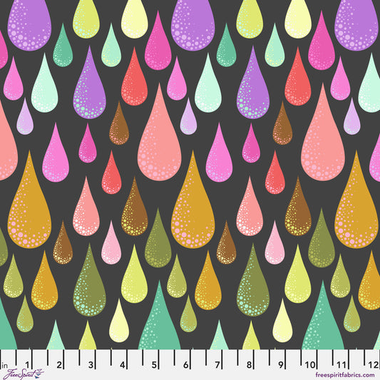 Prince Charming Deja Vu - Tula Pink - Dew Drops - Licorice - PWTP275.Licorice