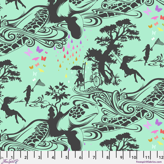 Prince Charming Deja Vu - Tula Pink - Turtle Bay - Sweet Mint - PWTP276.SweetMint